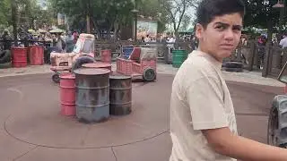 Mater's Junkyard Jamboree Copyright-Free Left Side side Station On-Ride POV | Cars Land at DCA 2023