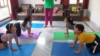 Cat Pose and Cow pose by kids