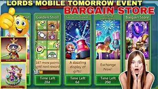 Lords Mobile - BARGAIN STORE 🤯AND GARDEN STROLL TOMORROW EVENT BEST REWARDS 🔥 #lordsmobile 