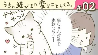 【漫画】必死で寝てるフリする/なんで手をつっこんだ/他（CV:悠木碧、小市眞琴、森永千才、平川嵐）｜『うちの猫がまた変なことしてる。』（2）【マンガ動画】ボイスコミック