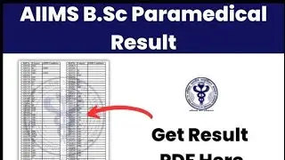Aiims Bsc paramedical results update 💯AIIMS Delhi India top college total paramedical course & seat