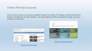Types of Sources for Historical Research Projects