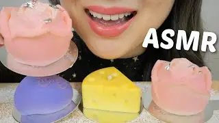 ASMR Mini Mousse Cakes *Mango Cheese, Pineapple and Lychee Rose NO TALKING Eating Sounds | N.E