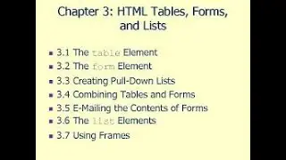 HTML Tables Forms Images and Many More Concepts
