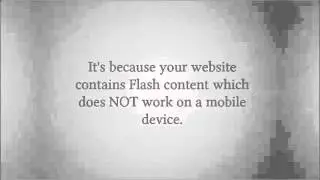 Flash Websites Do Not Work On Mobile Phones - YourProfitWeb Mobile Optimized Websites