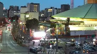 4K 両国国技館 Sumo | 東京 ライブカメラ | Camera 2 | 2026-01-21, 18:57