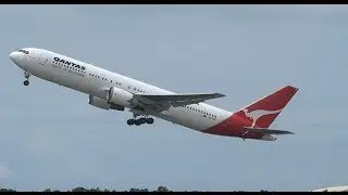 Qantas Boeing 767-338ER | Takeoff RWY01 | Brisbane Airport