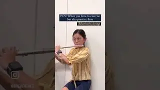 Fun way to train your core #flute 🏋️&zwj;♀️🎶 #fluteteacher #flutelesson #flute #music #flutepractice