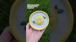 Lemon trinket dish 🍋 #craft #diy #lemon #polymerclay #clay #trinketdish #cute