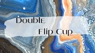Double Flip Cup Space Acrylic Pouring /Флюидарт Космос Акриловая Заливка