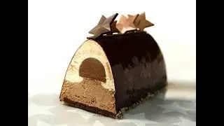 Bûche de Noël aux 3 chocolats et grué de cacao