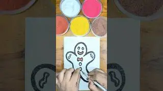 Relaxing Sand Art Painting | Gingerbread Man | Satisfying ASMR for Kids