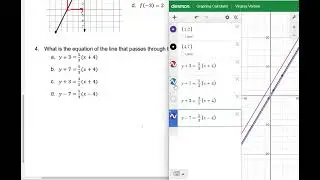 4. Unit 4 Linear Functions Study Guide Problem 4