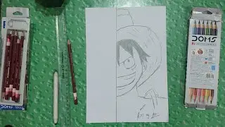 How to draw easy classic Luffy form One piece anime || Easy drawing sketch of Luffy d monkey || 