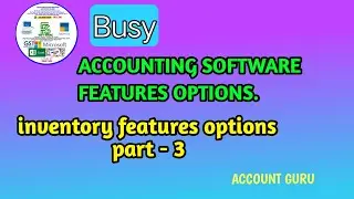 Busy Accounting Software Features Options || Inventory Features Options Part III