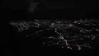 Night flight view from Malta