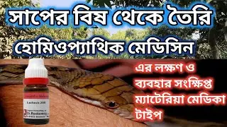 সাপের বিষ থেকে তৈরি হোমিওপ্যাথিক মেডিসিন সংক্ষিপ্ত | Lachesis used, symptoms | Bush master snake 
