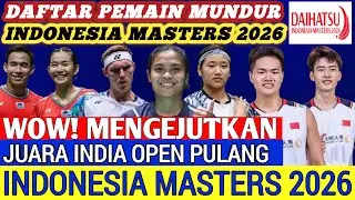 Juara India Open PULANG ‼️ Daftar Pemain Mundur dari Badminton Indonesia Master 2026