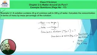 Example 2.1 Ch 2 Is Matter Around us Pure? Class 9 Science
