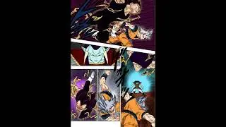 Dragon ball super latest manga fan colour/ultra instinct goku vs gas vs ultra ego vegeta