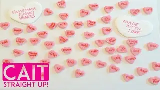 Homemade Conversation Hearts | DIY Candy Hearts Recipe | Cait Straight Up