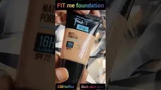 Maybelline New fit me foundation 330 toffee #foundation #beautytips #skincare #makeup #maybelline