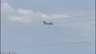 Chinook flying over East Meon Hampshire