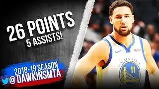 Klay Thompson Full Highlights 2019 02 25 Warriors vs Hornets   26 Pts 5 Assists!  FreeDawkins