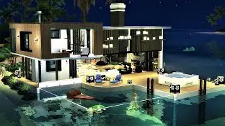 Modern light villa  | NO CC | The sims 4 speed build (stop motion)