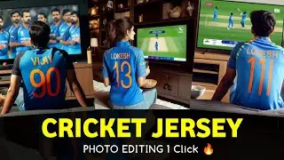 How To Make Cricket Team T Shirt Image With Own Name | Tiktok new cricket jersey image tutorial