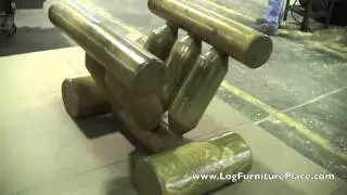 Hidden Lake Log Magazine Rack from LogFurniturePlace.com | Log Cabin Decor