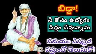 బిడ్డా నీవు ఉద్యోగం కోసం వెతకవలసిన అవసరం లేదు నేనే నీకోసం ఉద్యోగం పంపిస్తాను_సాయిబాబా సందేశం