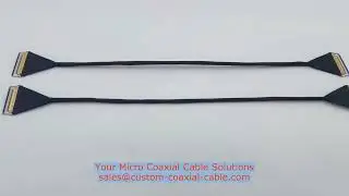 micro-coax cable manufacturers 2D drawing DXF Fine pitch coaxial cable Germany distributor Phase Ali
