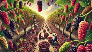 How Farmers Harvest Millions of Mulberry: Modern Farming Techniques | Farming Documentary