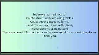 Day 5 – HTML Tables, Forms, Input Types & Buttons @CODE.I.N