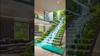 Wow! Stunning active scene waterfall staircase! 👏#interiordesign #epoxy #homeimprove
