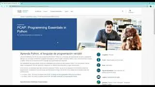 Inscripción a Programming Essentials In Python (Cisco)