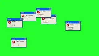 Windows error (meme) green screen.