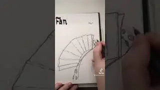 Inktober 2021 - day 7 fan.  Tiktok re-upload
