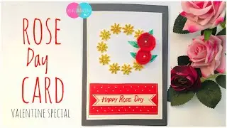 Rose Day Card/DIY Valentine's Day POP-UP Card/ Anniversary Card/ Handmade Greeting Card/ Rose flower