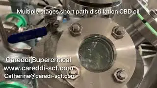 Large capacity full spectrum CBD oil short path distillation system