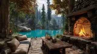 January Reset Fireplace | Fire Sounds, Forest Sounds for Focus, Relaxation & Calm