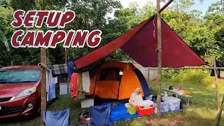 Ini setup camping saya | First time camping