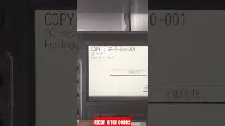 fuser error reset | fuser Sc reset | ricoh | ricoh 301