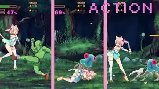 Fight against monsters&hellip;!!【The Stray Cat of Belheim】Game play