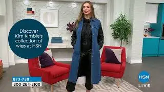 kathy ireland Fashion 360 Denim British Tower Maxi Trenc...