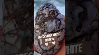 Brecciated White Quartz with dark iron stained veins. Southwest Coast, Morocco 🇲🇦