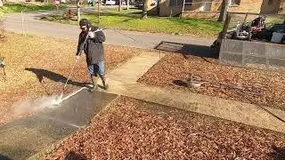 I gave this ELDERLY HOMEOWNER FREE pressure washing  / EXTREMELY SATISFYING POWER WASHING ASMR