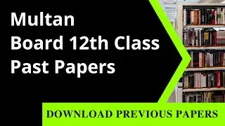 12th Class Past Paper Multan Board