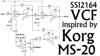 SSI2164 VCF, вдохновлённый Korg MS-20 &mdash; тест макетной платы (адаптация к ощутимым волнам)